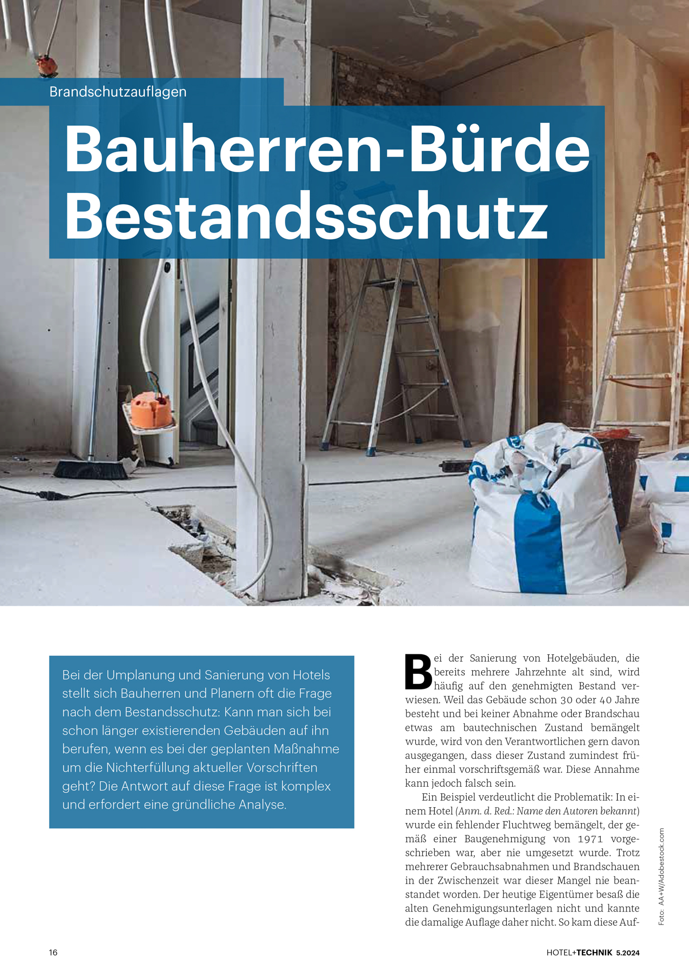Mehr über den Artikel erfahren Bauherrenbürde – Bestandsschutz richtig prüfen